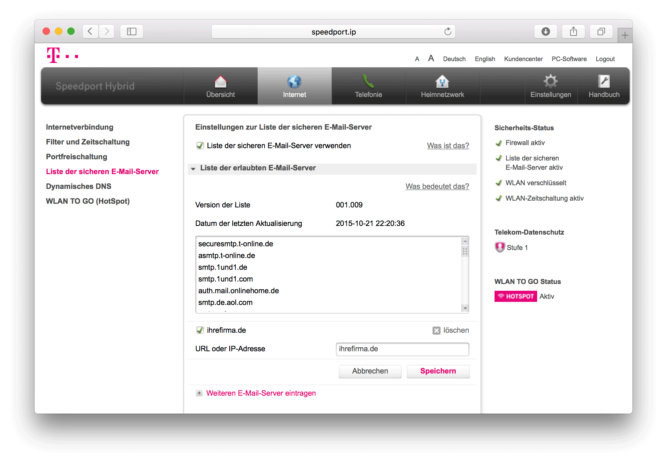 Telekom sperrt eMailversand über die meisten Webhoster