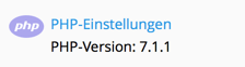 php Einstellungen