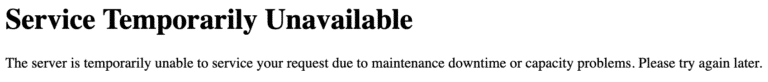 Plesk php Dienst reparieren – Service Temporarily Unavailable